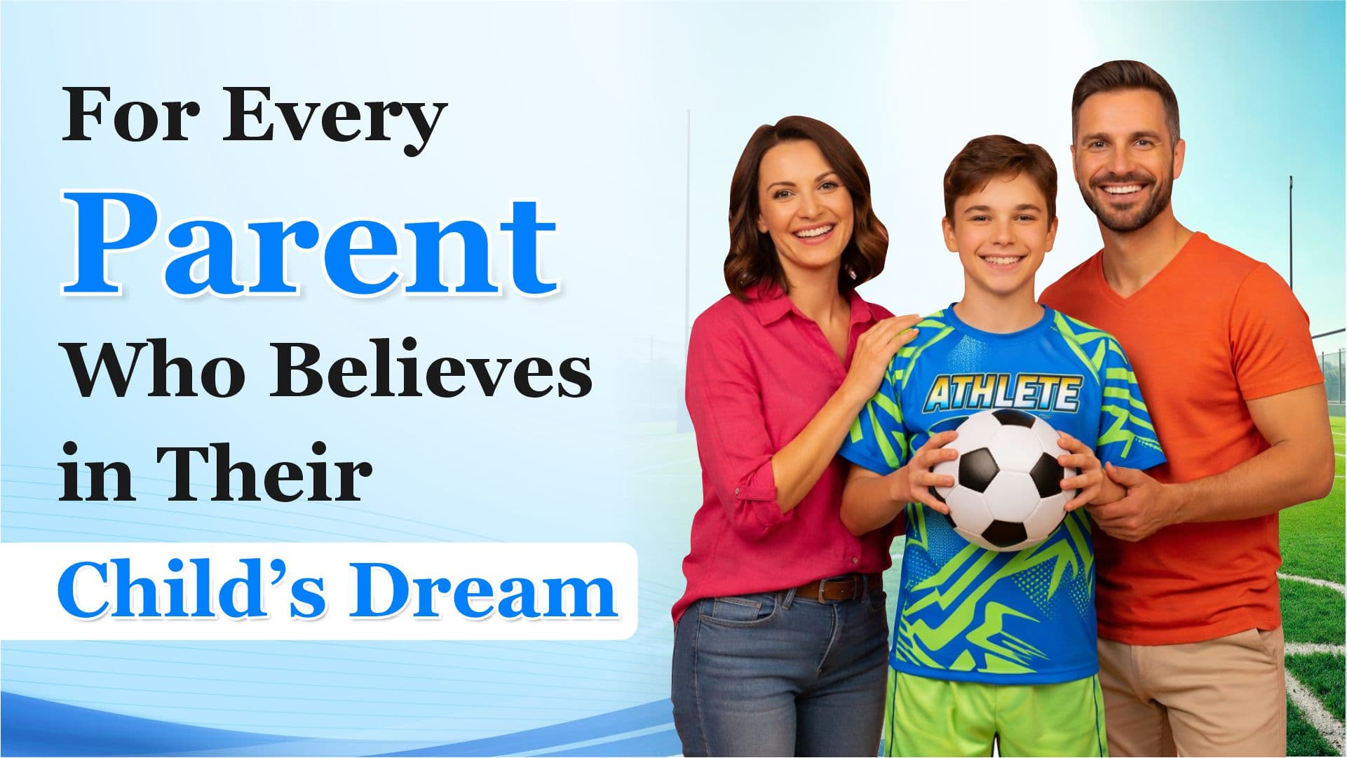 Parents supporting their child's athletic dream